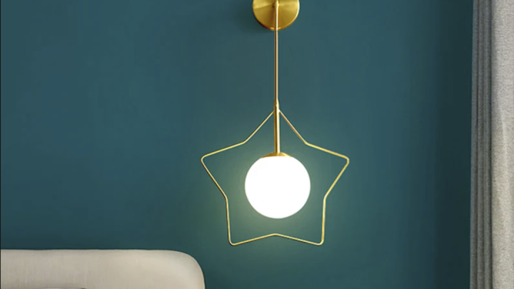 Luzes de parede em vidro estrela: perfeitas para o quarto moderno minimalista