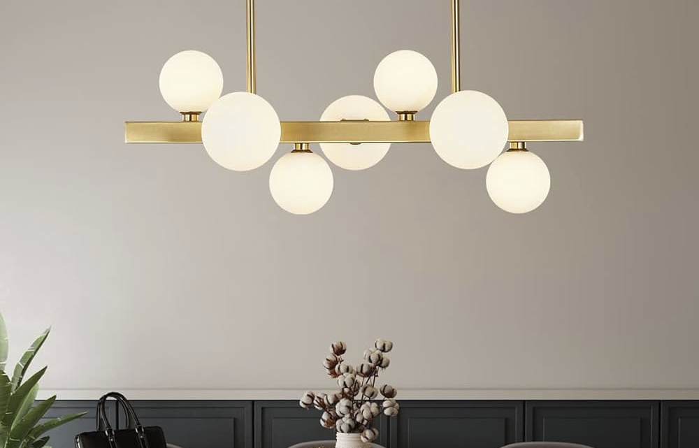 Luminária de teto esférica em vidro fosco estilo nórdico para casa de banho