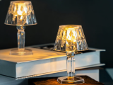 Lâmpada de mesa acrílica para quarto