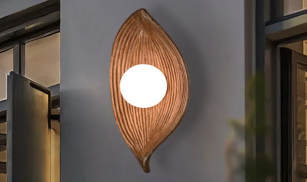 Lâmpada de parede de vidro inspirada no Zen