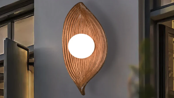 Lâmpada de parede de vidro inspirada no Zen