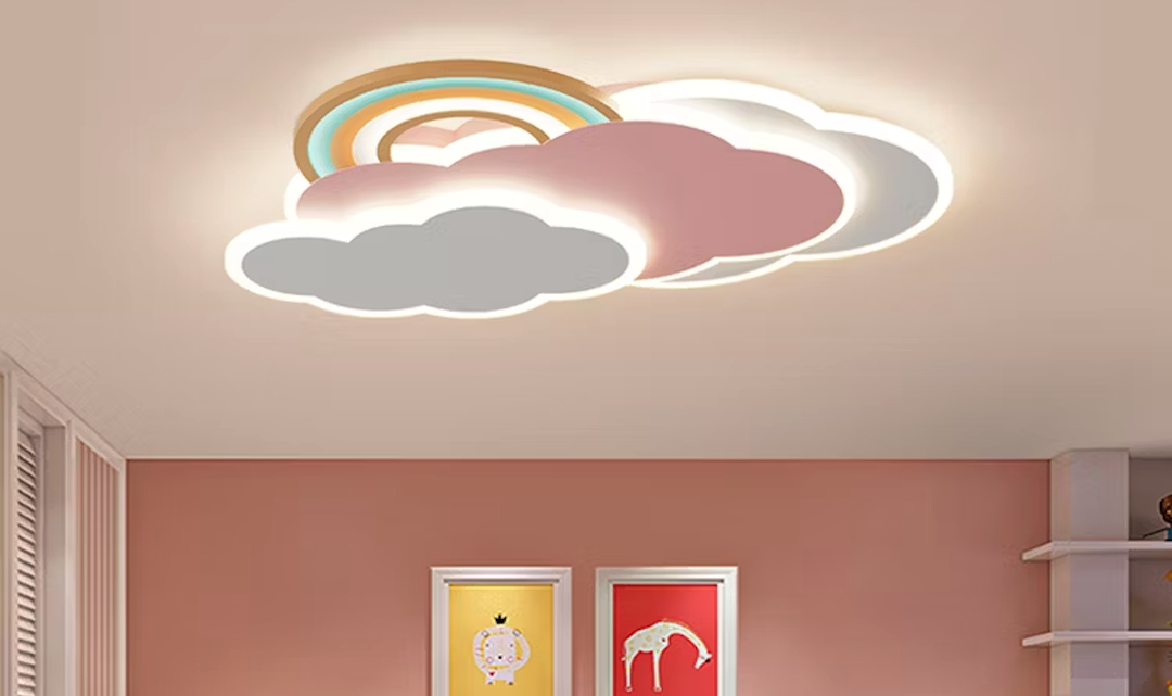 Luz de teto em acrílico em forma de nuvem para quarto de crianças