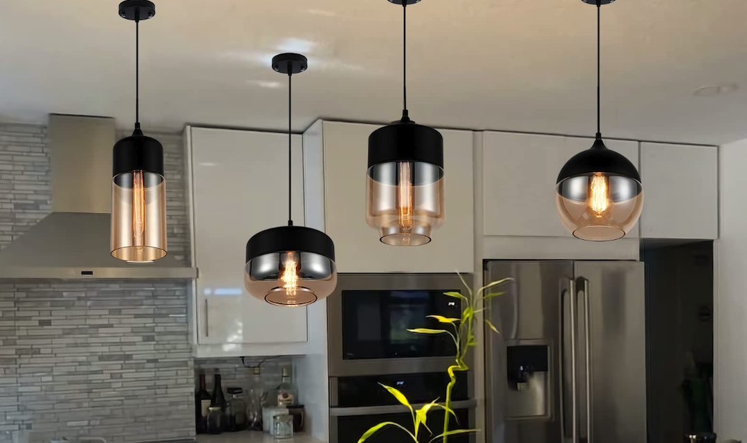 Pendente de vidro para barra de café da manhã