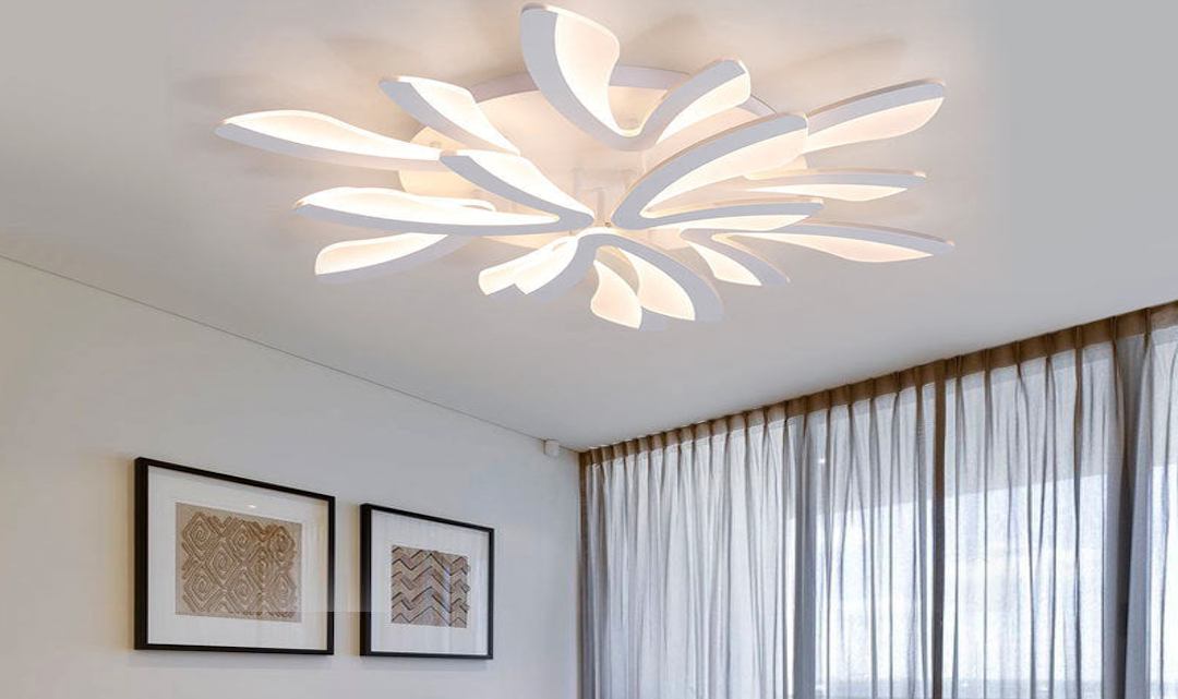 Iluminação de teto acrílica contemporânea para casa minimalista
