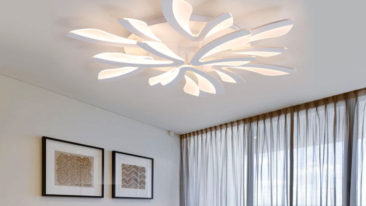 Iluminação de teto acrílica contemporânea para casa minimalista